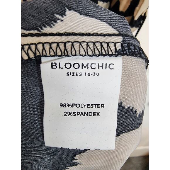 BloomChic Leopard Print Notch Neck Ruffle Cap Sleeve Belted Dress, NWT, Large - Picture 6 of 6